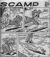 Scan Episode Scamp pour illustration du travail du dessinateur Walt Disney